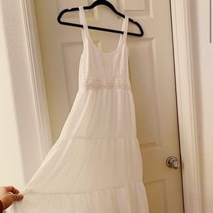 White Knit Maxi Dress